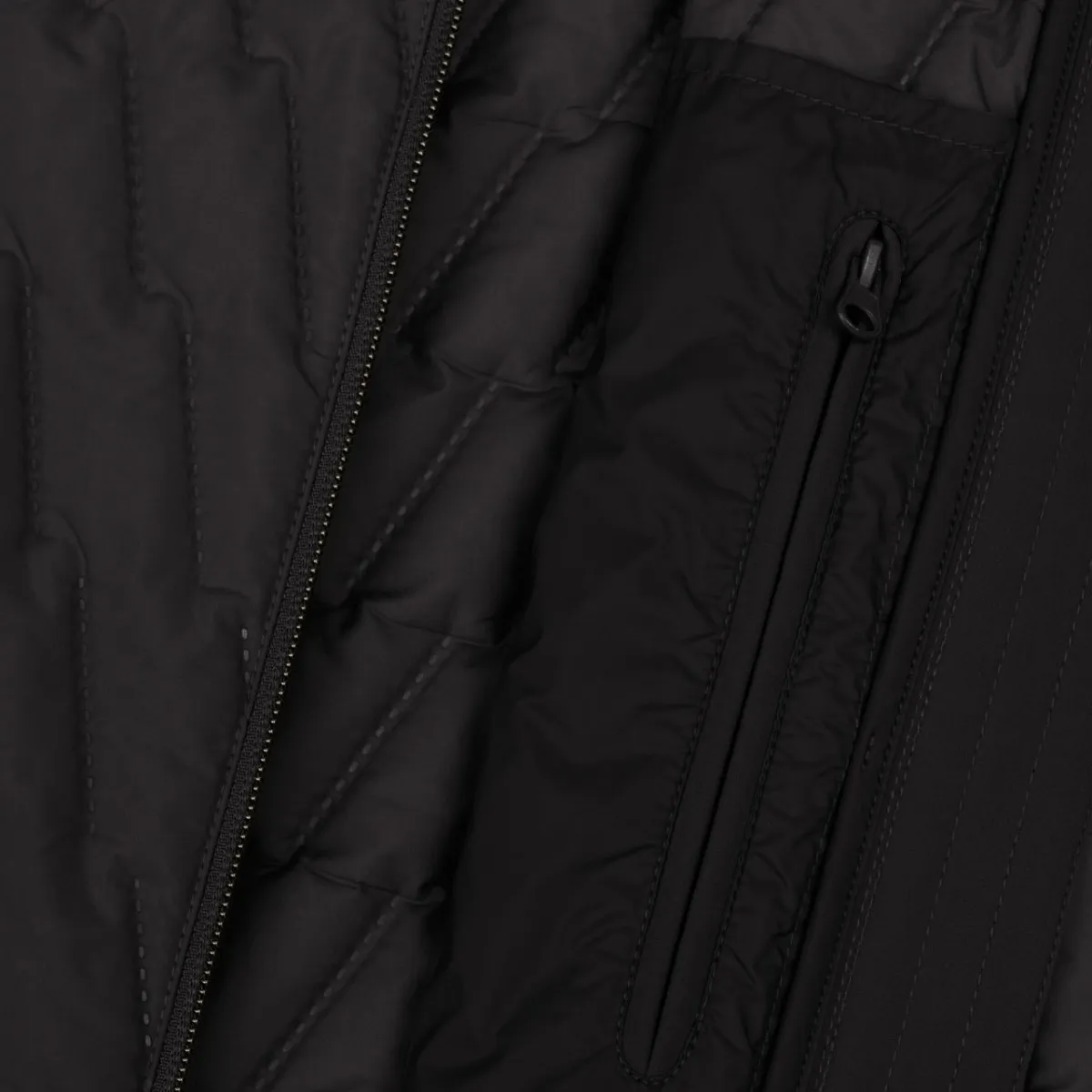 Gilet Trapuntato Con Inserti In Softshell